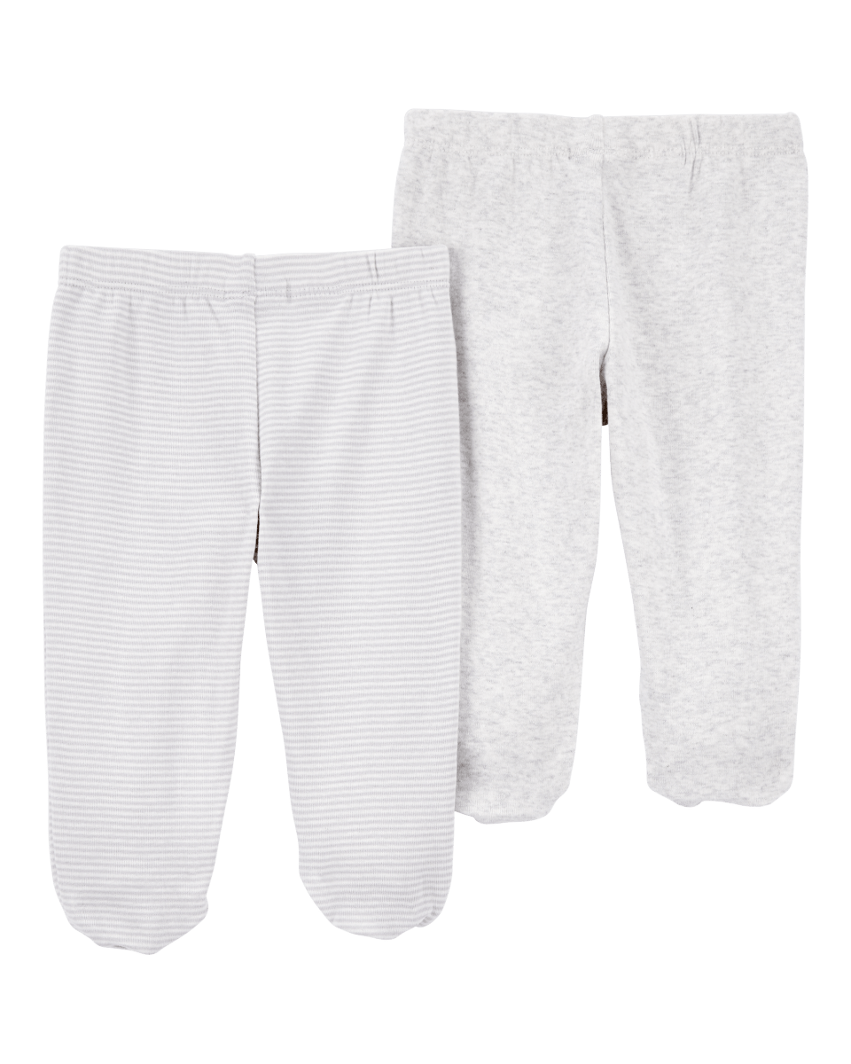 Pack dos pantalones algodón grises