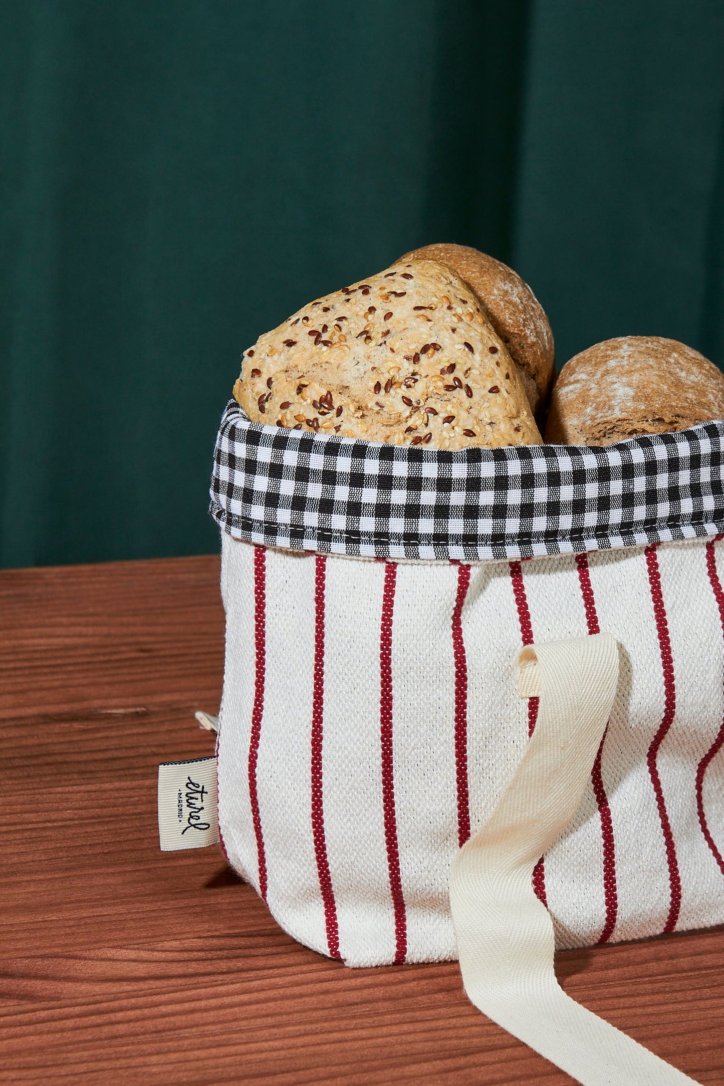 Panera pequeña loneta granate