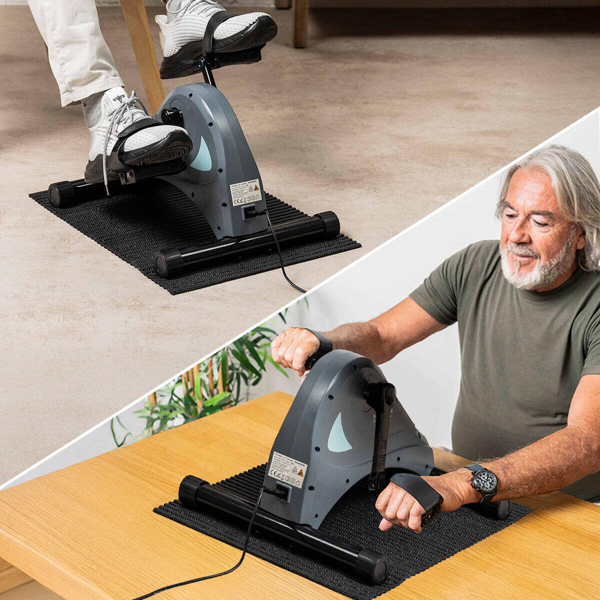 pedaleador para brazos y piernas eléctrico con mando para personas mayores