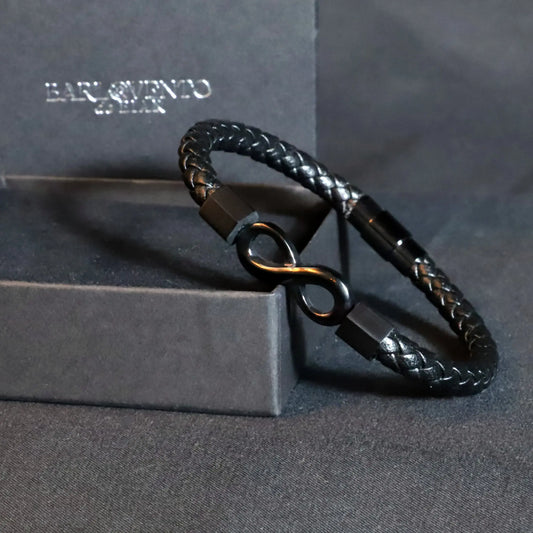 Pulsera Draco · Cuerda de cuero de vaca infinito