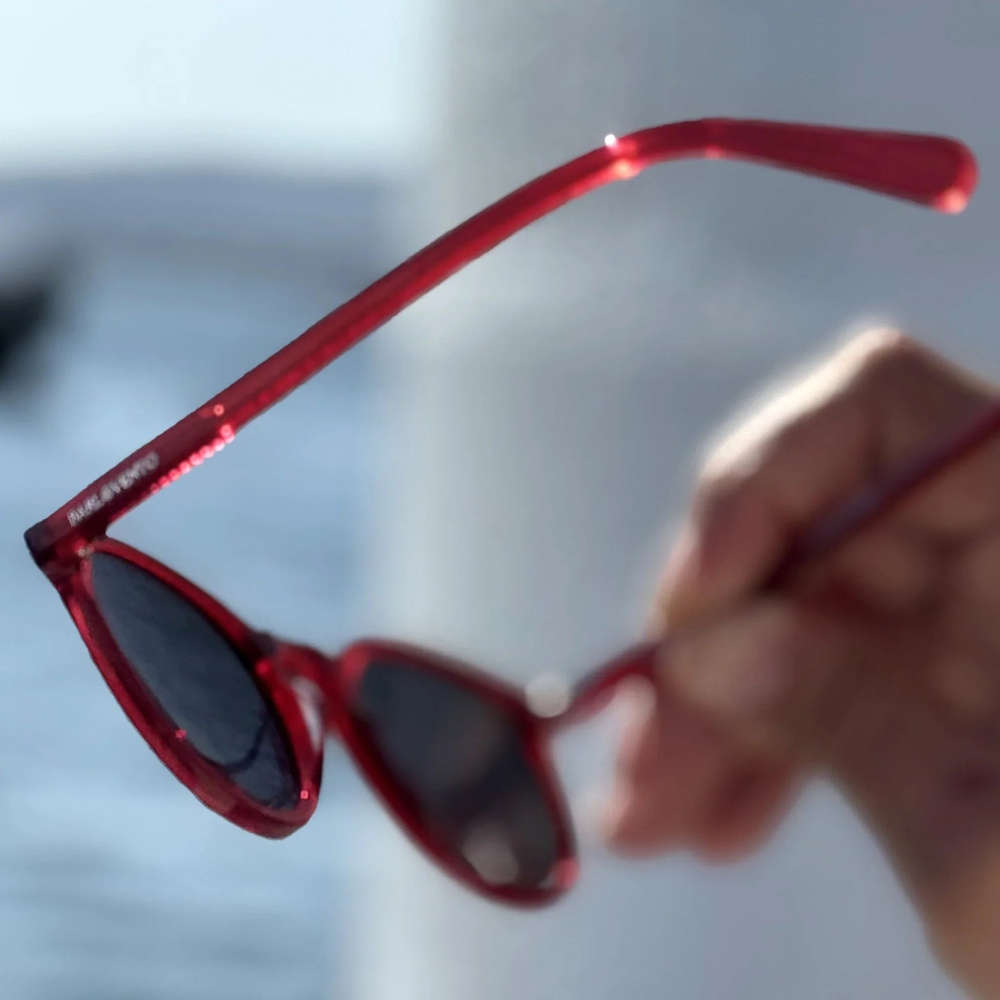 Saladeta · gafas de sol redondas de cristal rojo