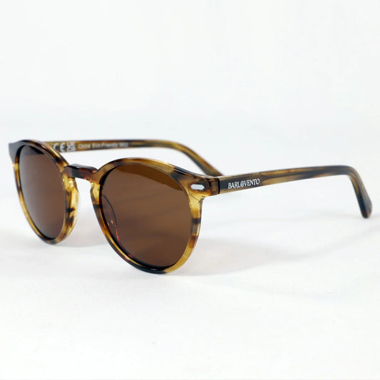 Torimbia · gafas de sol redondas de color naranja cristal con lentes marrones