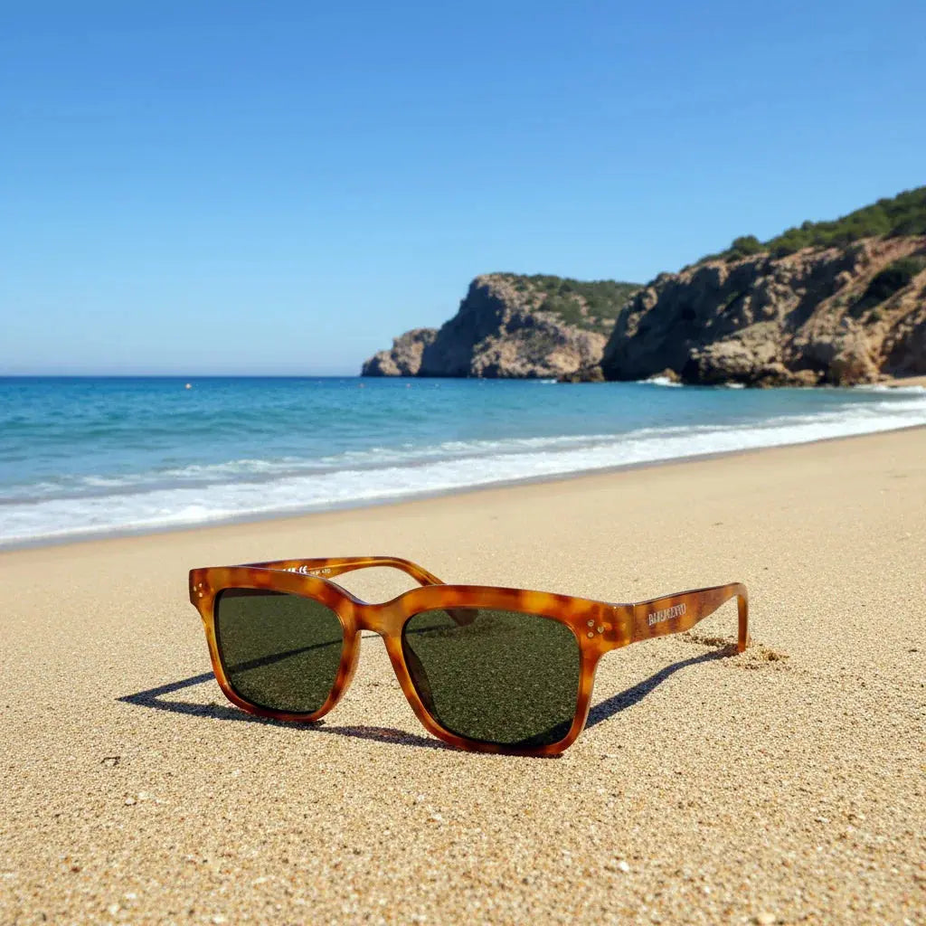 Zarautz · gafas de sol de carey con lentes verdes