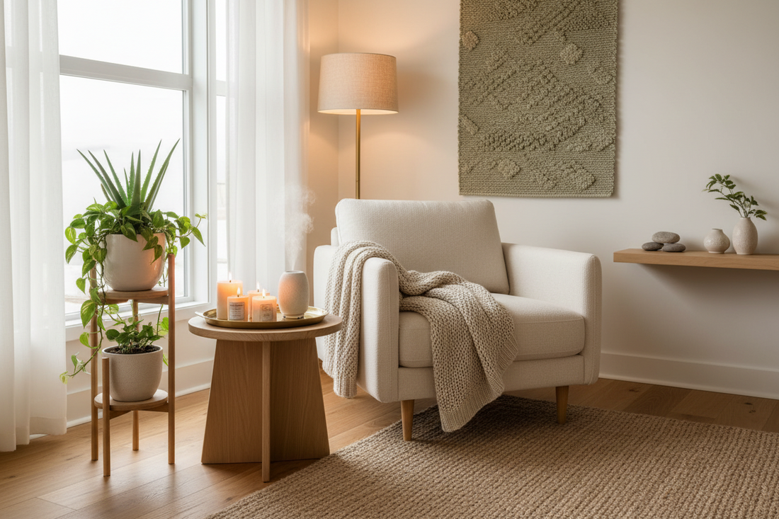 Cómo Transformar tu Hogar en un espacio de bienestar acogedor con iluminacion suave y decoracion natural