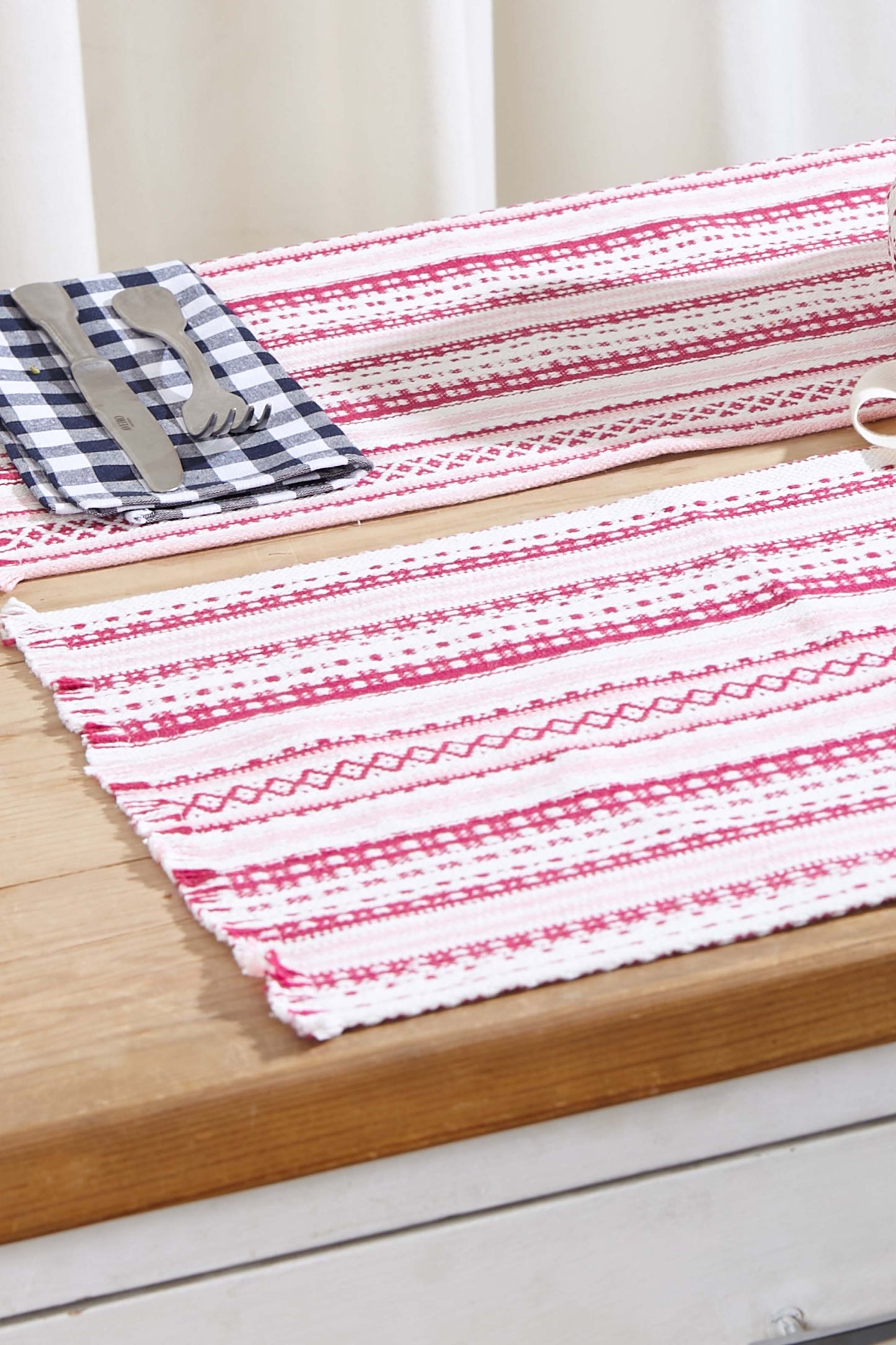 Mantel individual alpujarra tonos rosas (pack de 2)