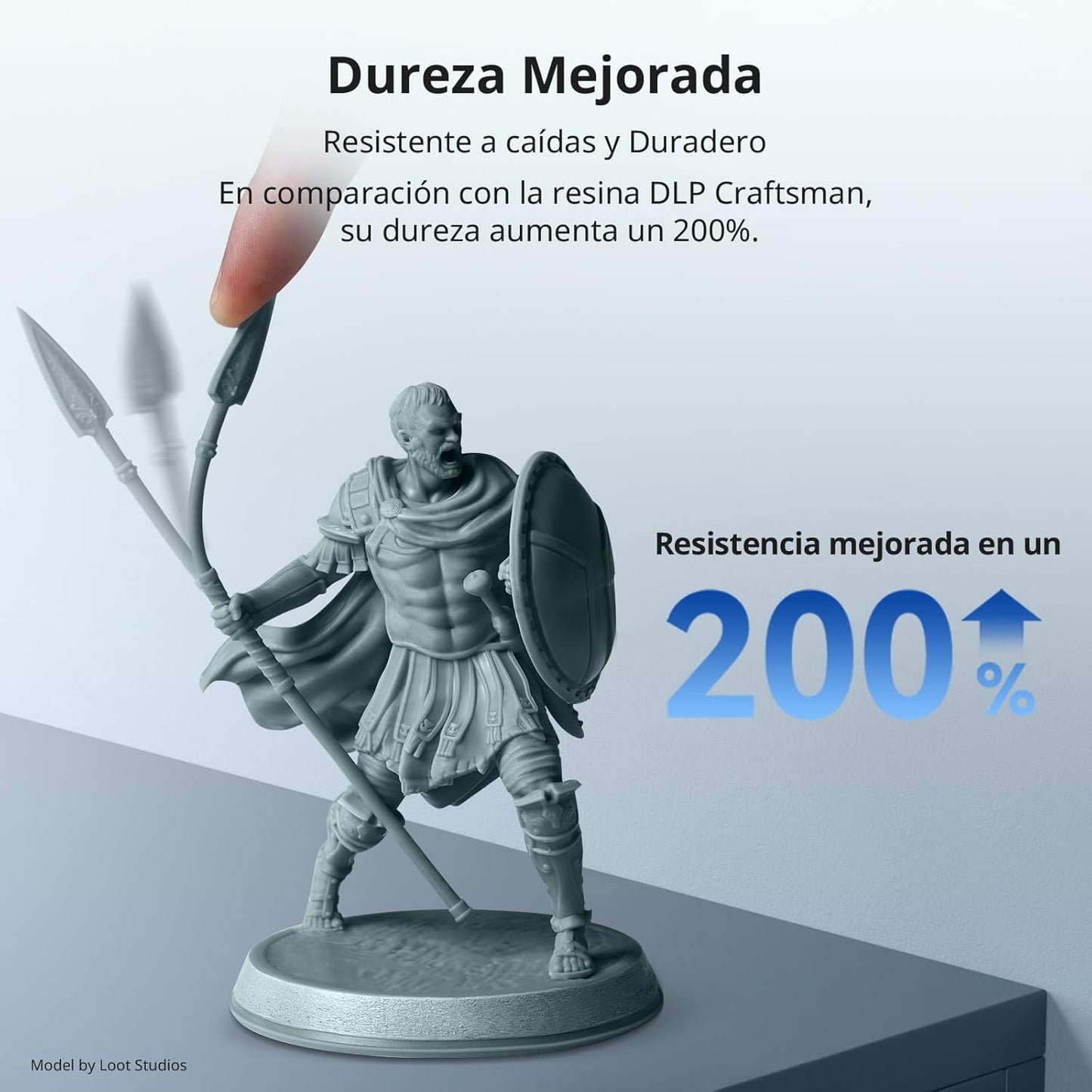 Resina texturizada 14K HD 1kg para impresora 3D acabado mate nanocerámico