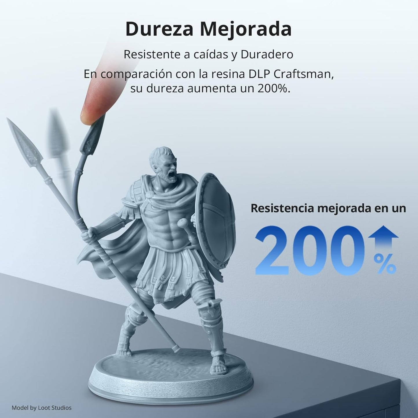 Resina texturizada 14K gris 1kg para miniaturas y figuras 3D