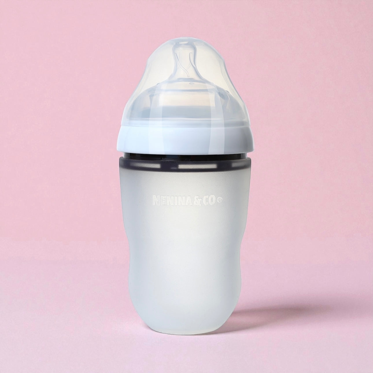 Pack Biberon flujo lento + Chupete Clásico Rosa pálido Nenina & Co