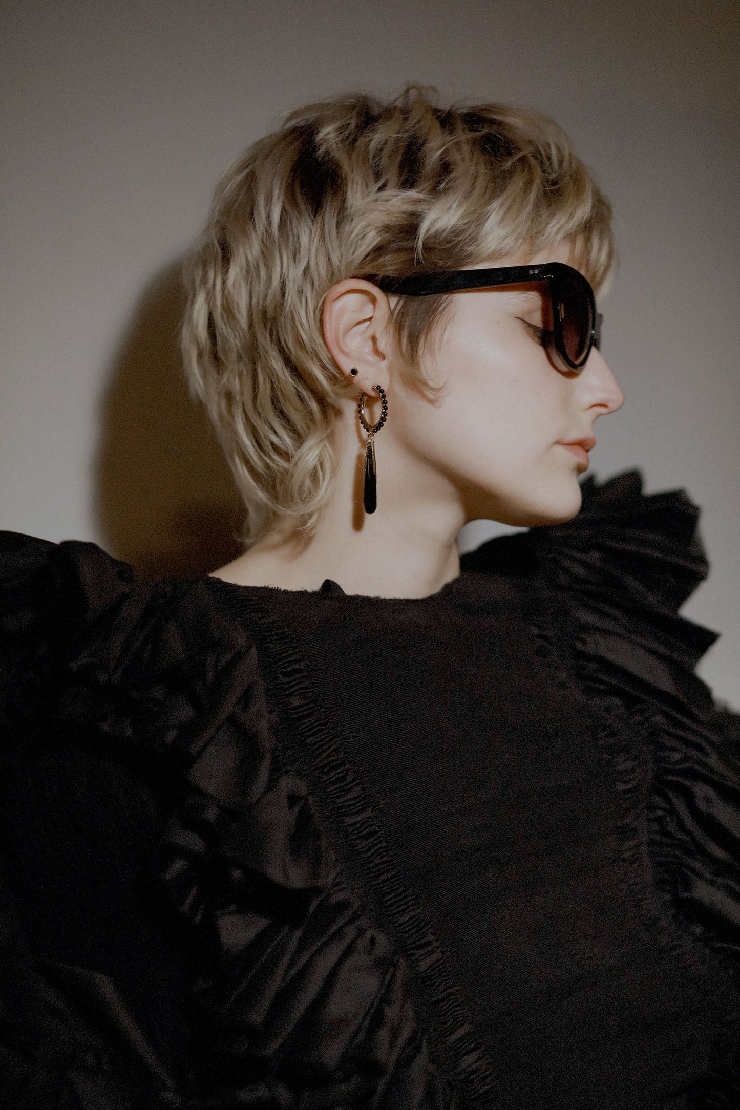 Mourning Earrings in Black