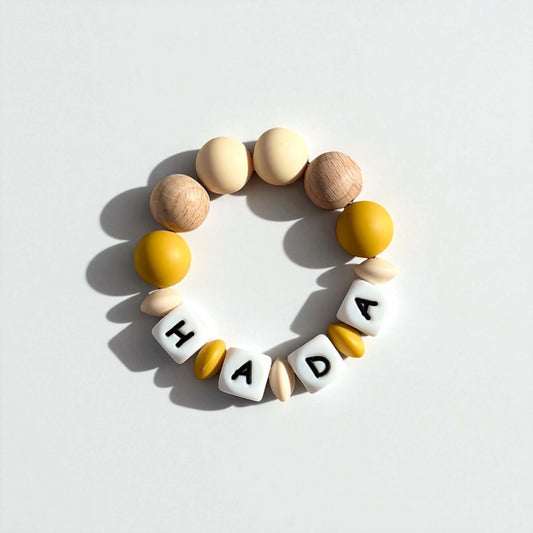 Mordedor  Personalizado con Nombre en Silicona Orgánica | Nenina & Co