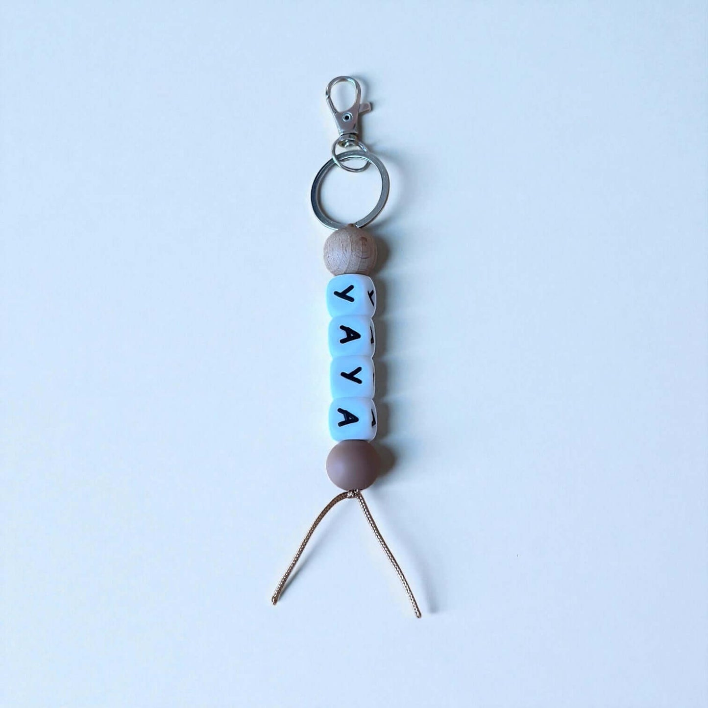 Llavero Gris  personalizado Nenina & Co