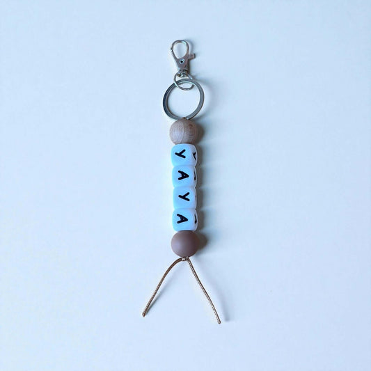 Llavero Gris  personalizado Nenina & Co