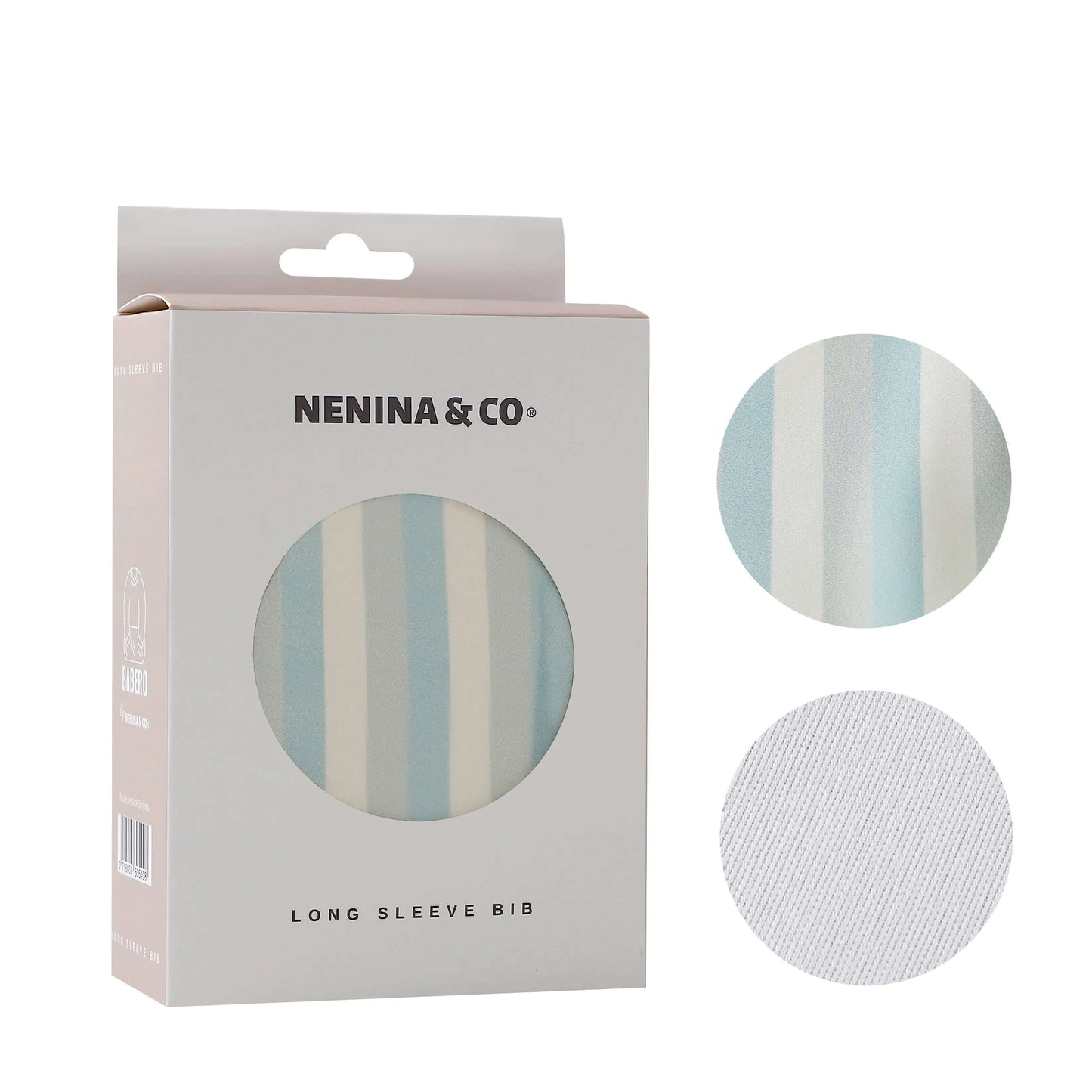 Babero con manga impermeable Vertical Stripes Nenina & Co