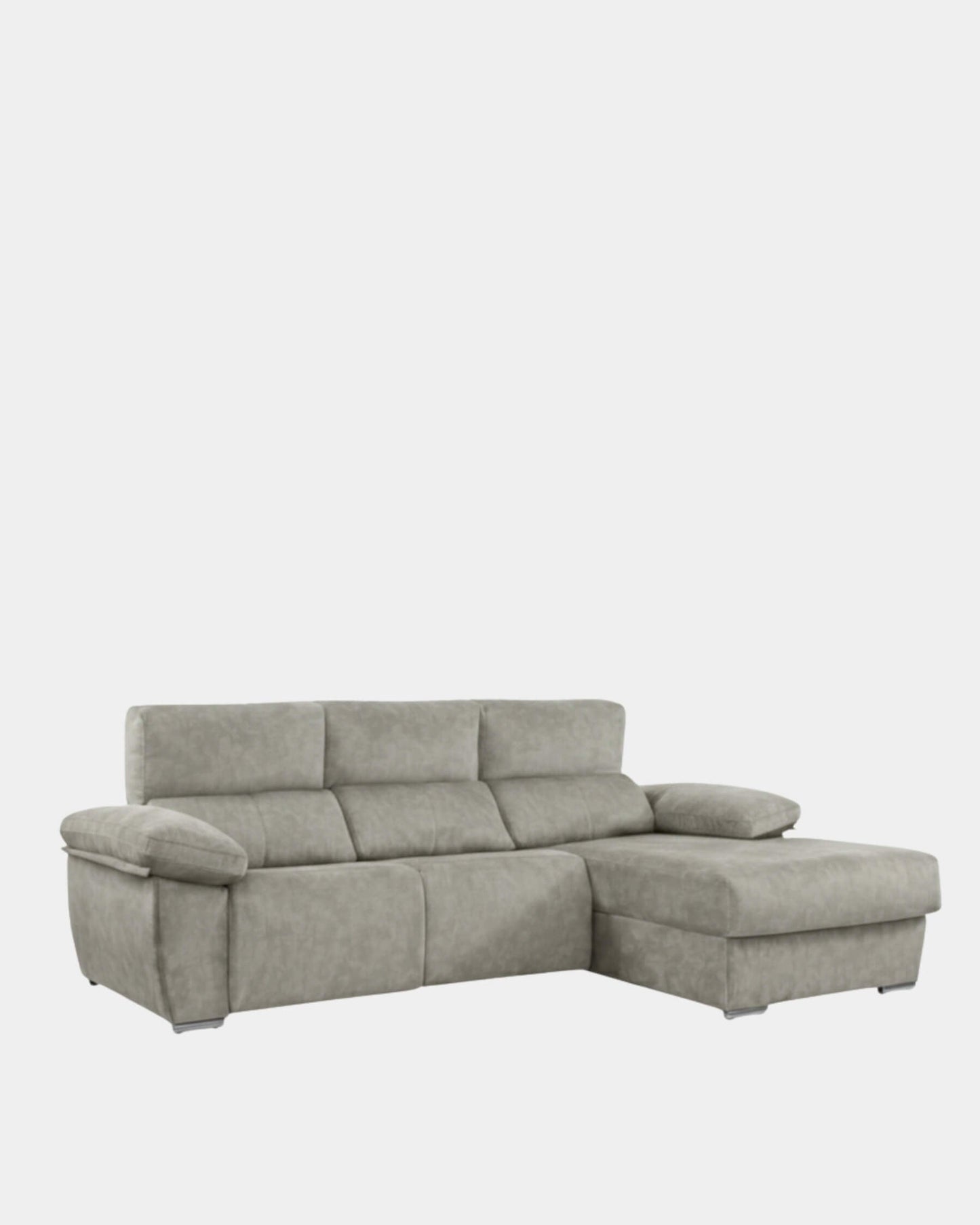 Sofá Chaiselongue Letti Salvador gris