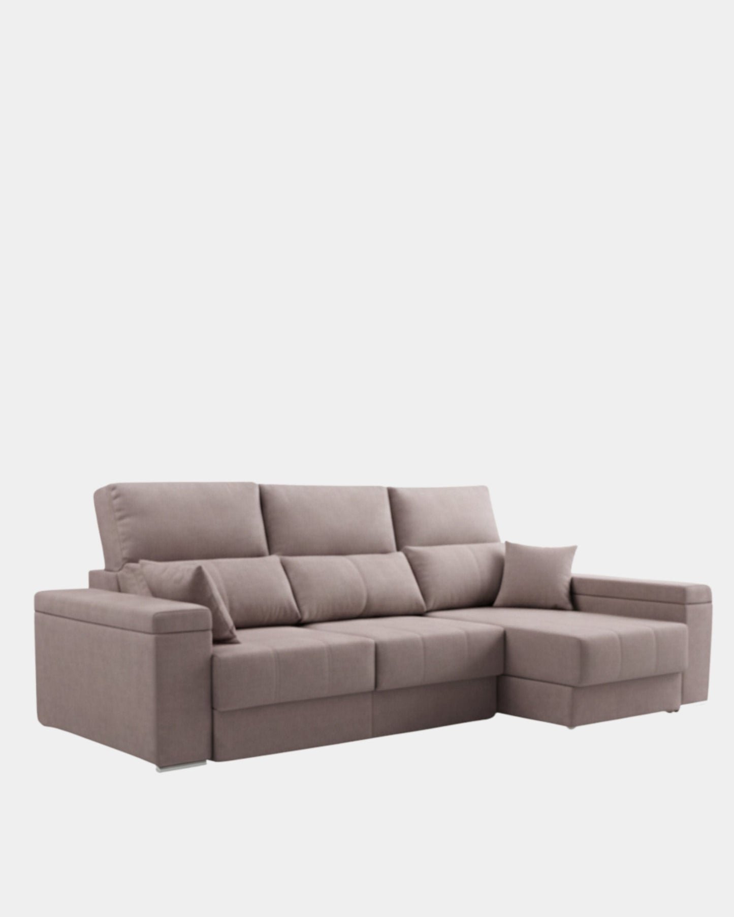 Sofá Chaiselongue Amare Salvador gris visón