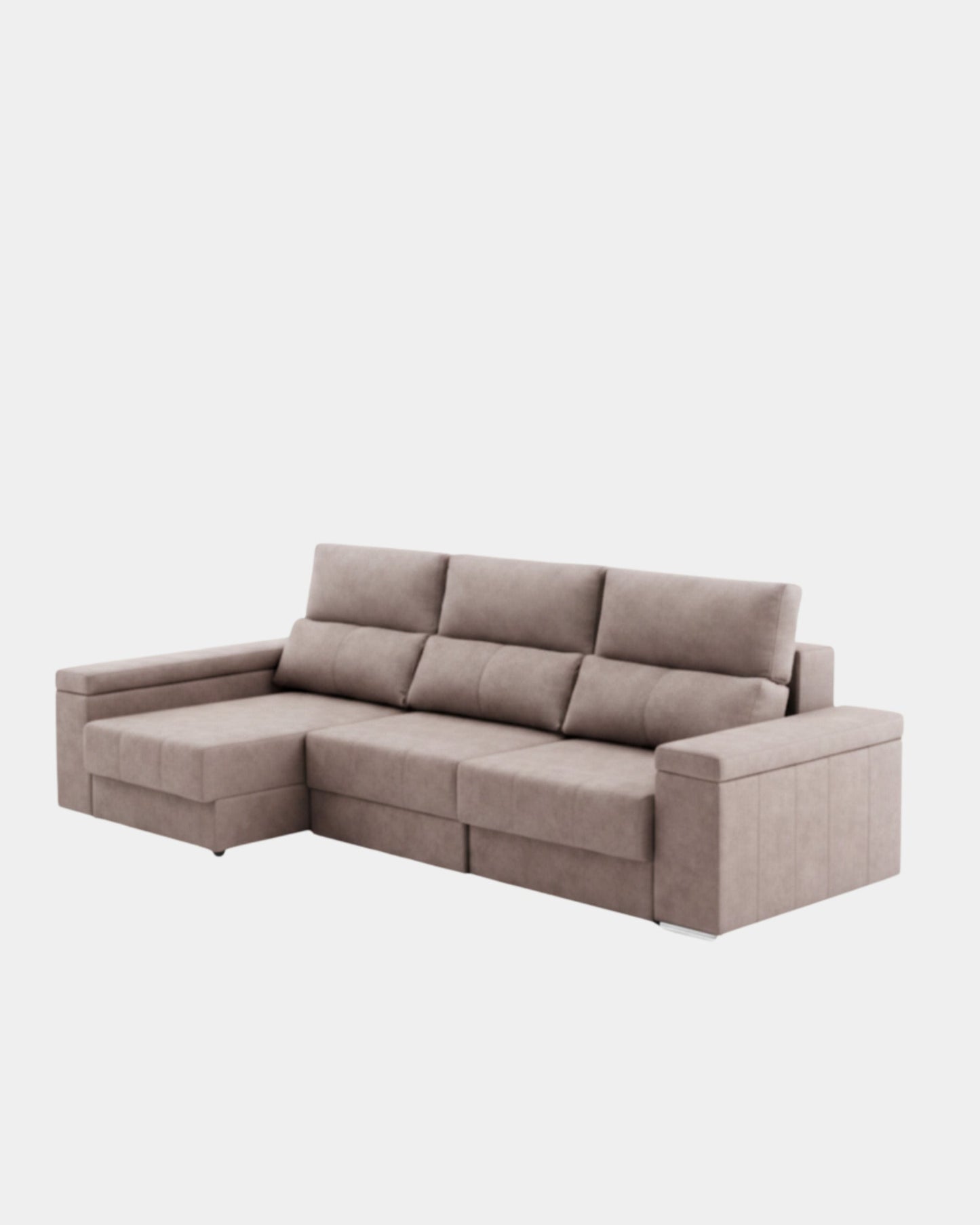 Sofá Chaiselongue Amare Salvador gris visón
