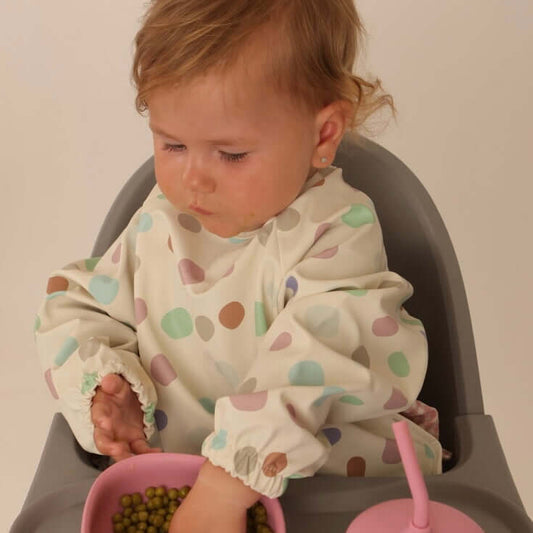 Babero con manga impermeable  Funny Polka Dots Nenina & Co