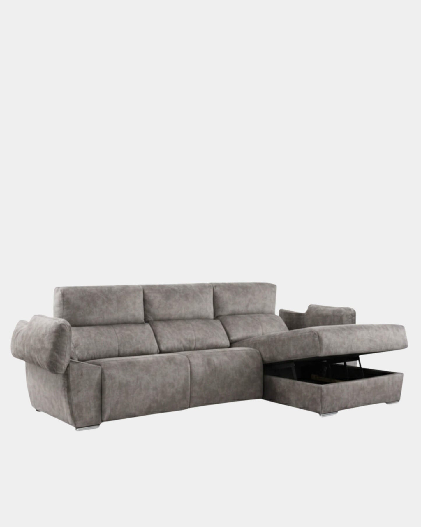 Sofá Chaiselongue Letti Salvador gris