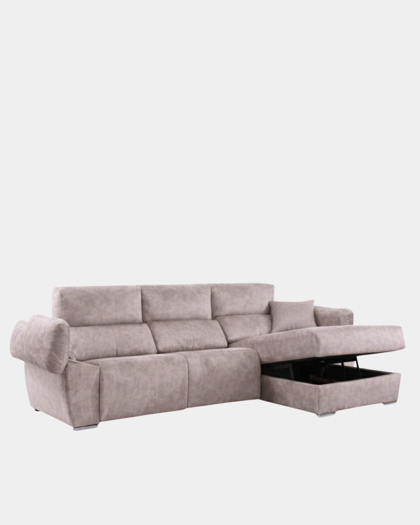 Sofá Chaiselongue Letti Salvador gris visón