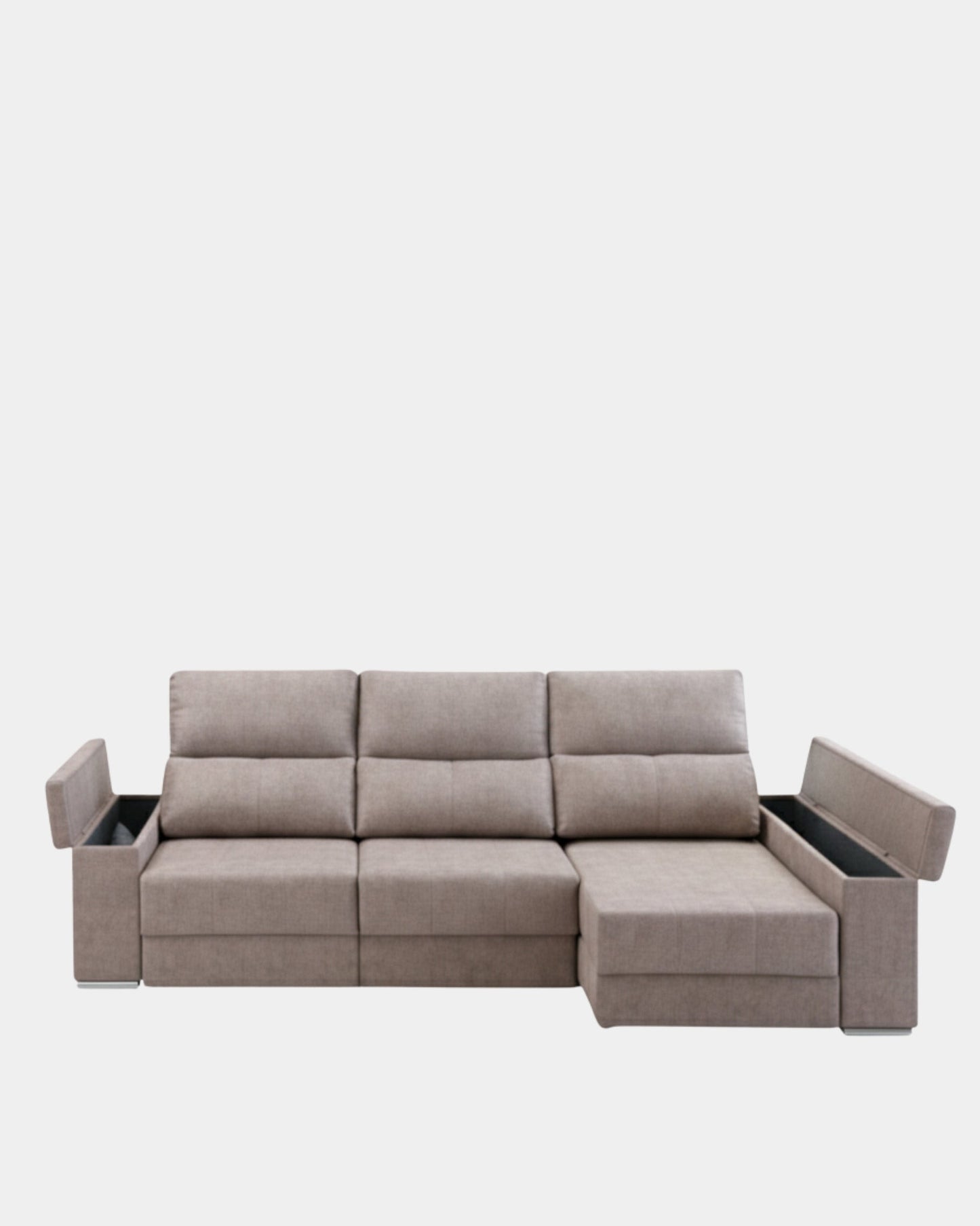 Sofá Chaiselongue Amare Salvador gris visón