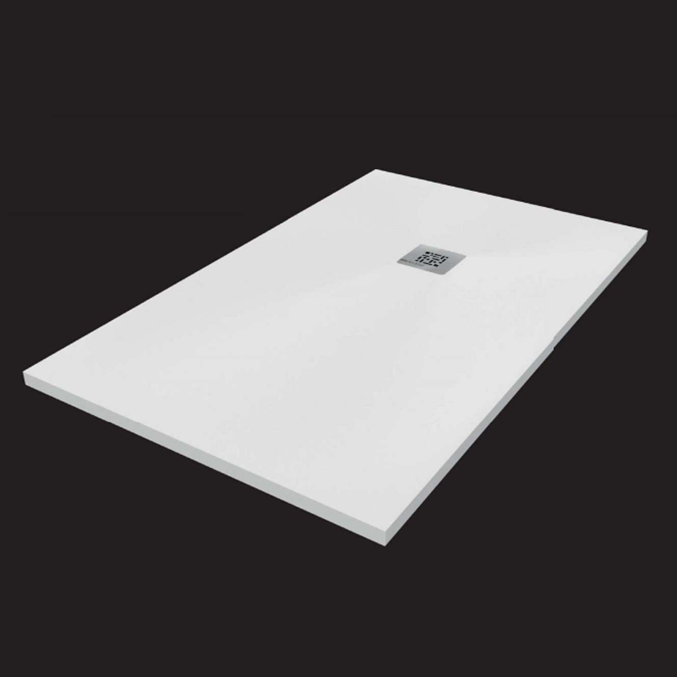 BATHME QUALSTONE Plato de Ducha Resina Blanco Ancho 80 cm