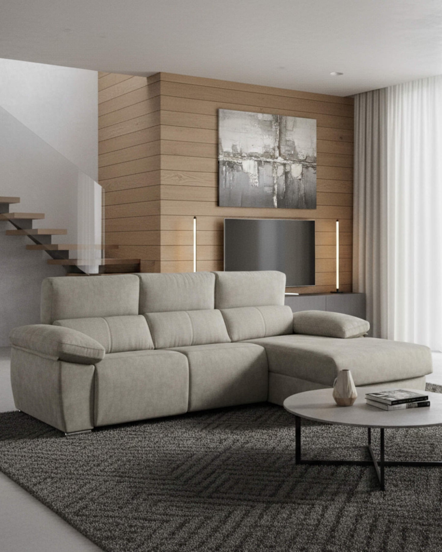 Sofá Chaiselongue Letti Plata