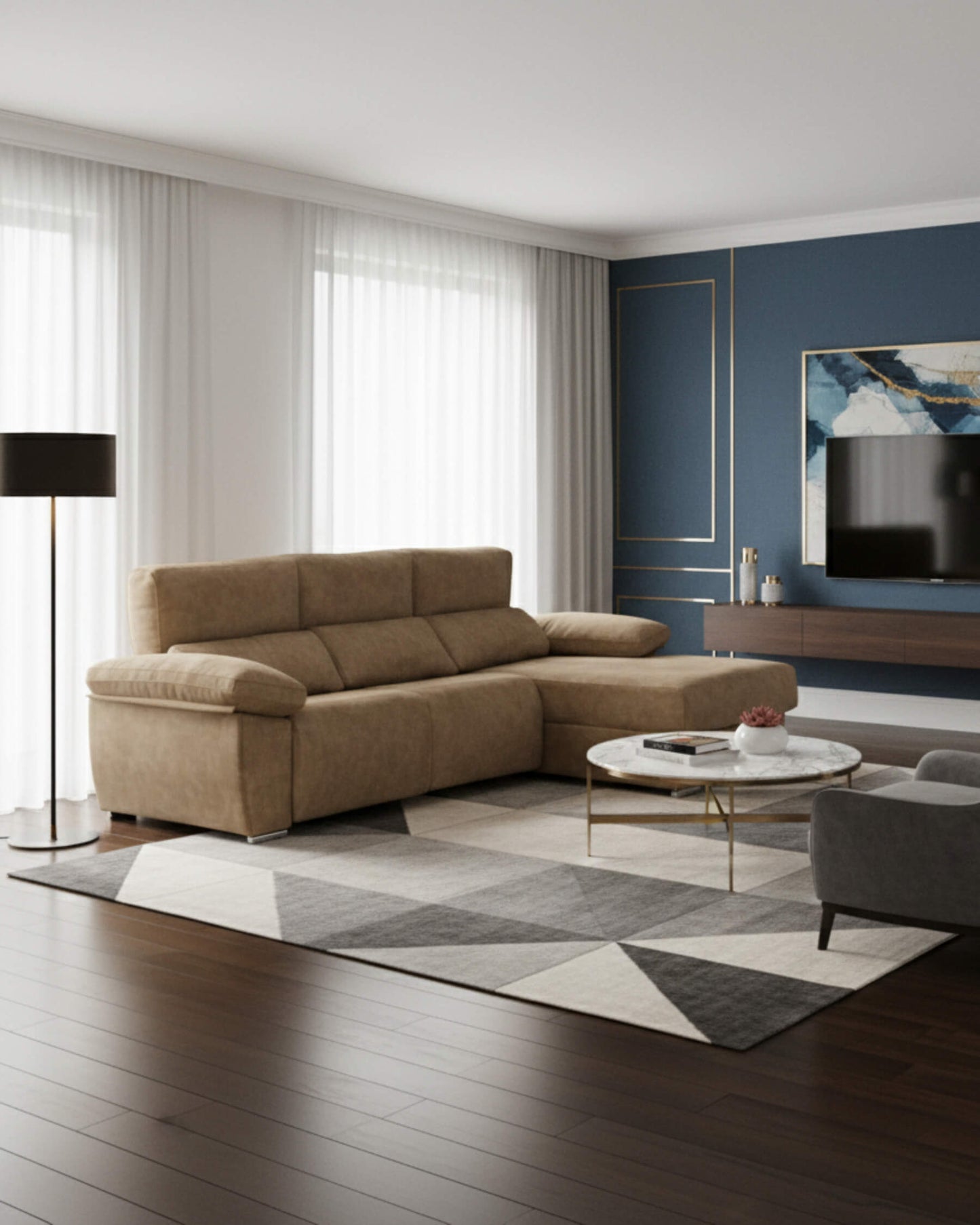 Sofá Chaiselongue Letti Salvador arena