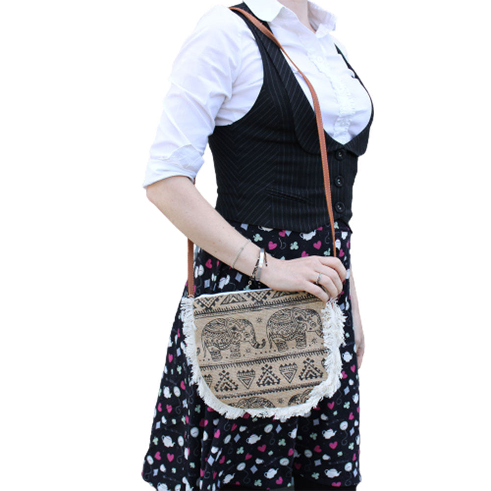 Fringe bag - Elephant print