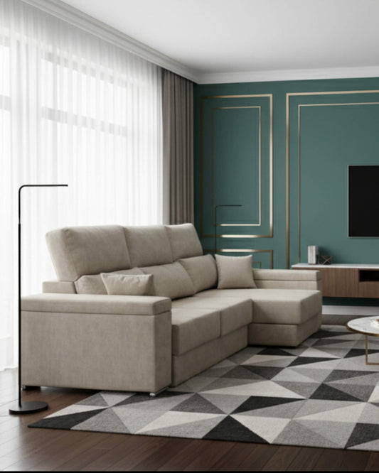 Sofá Chaiselongue Amare Plata