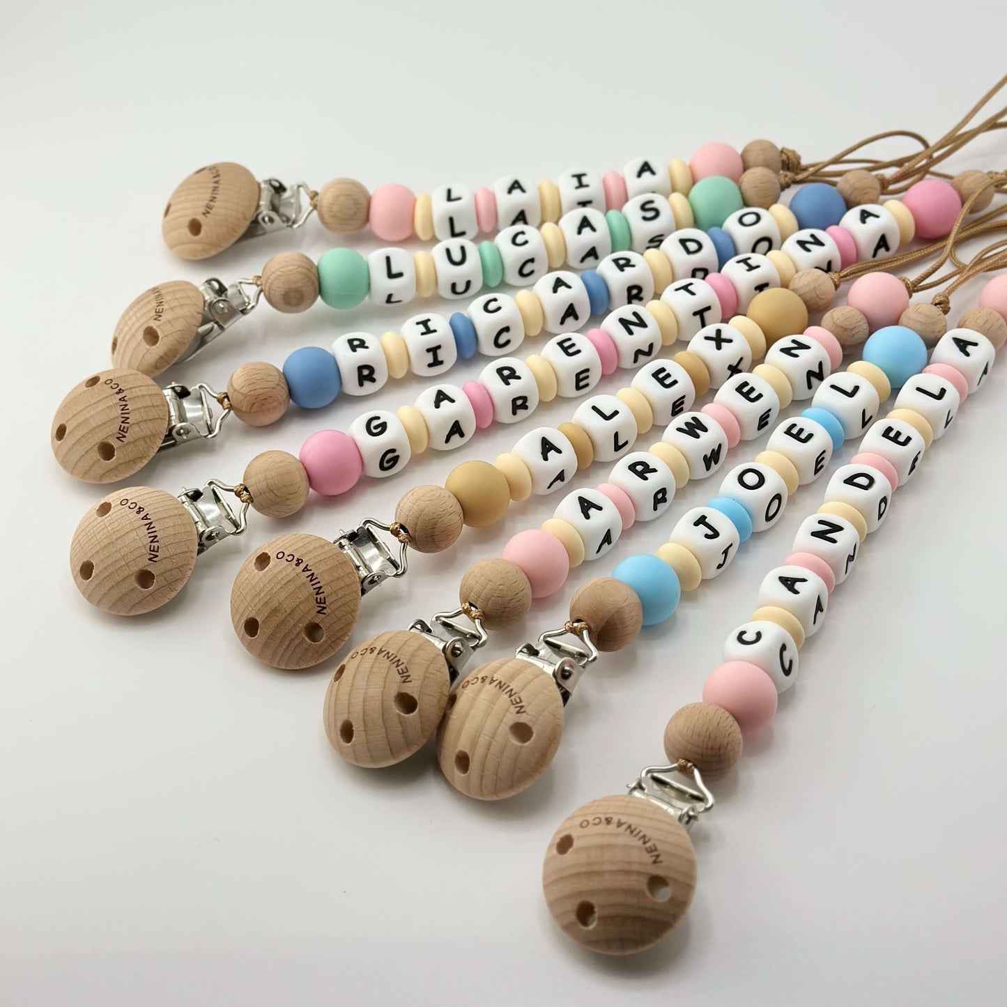 Chupetero Personalizado Mint con Nombre en Silicona Orgánica | Nenina & Co.