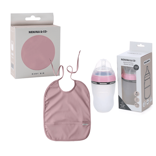Kit Lactancia Babero + Biberón Nenina & Co