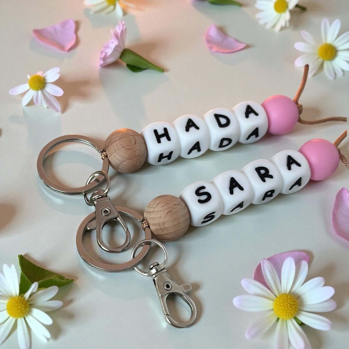 Llavero Rosa Chicle  personalizado Nenina & Co