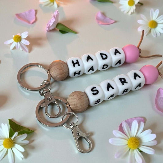 Llavero Rosa Chicle  personalizado Nenina & Co