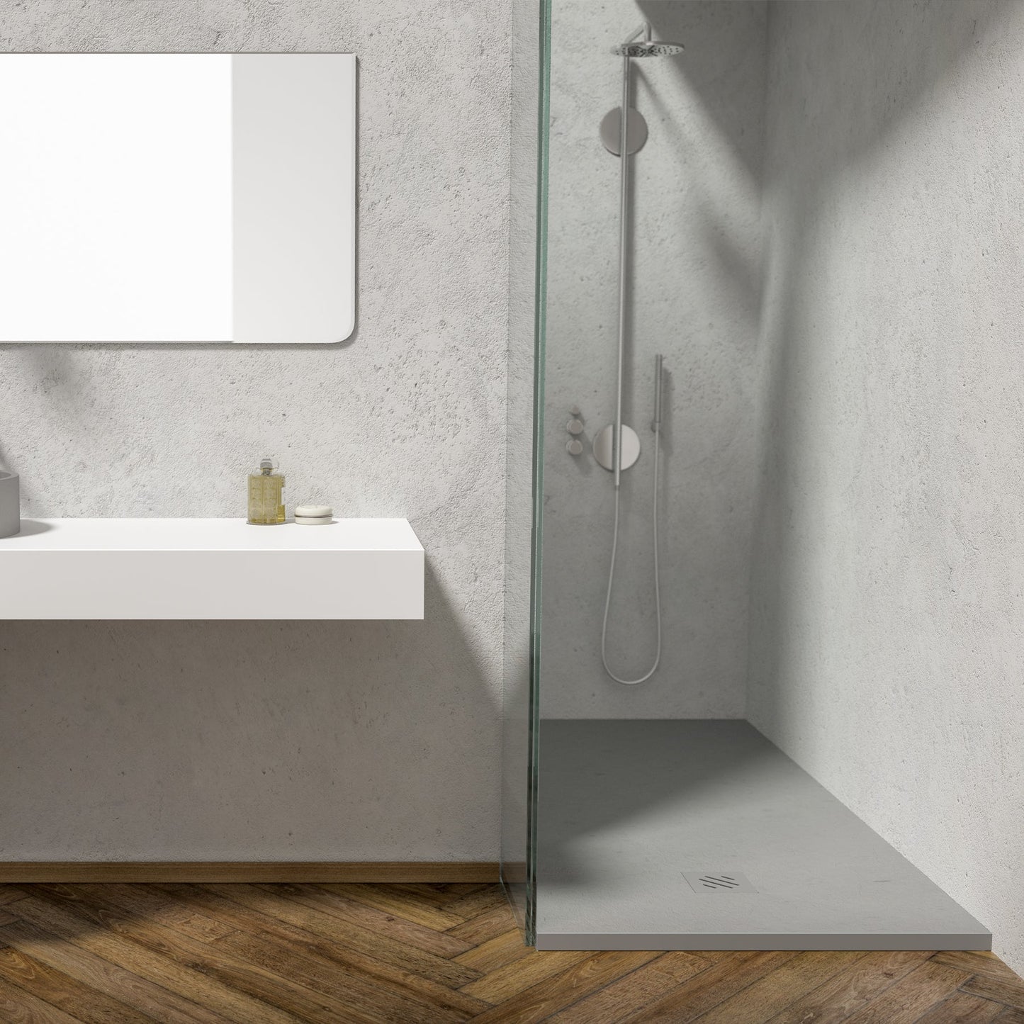 🚿 Plato de Ducha Gel Coat Color Gris ZERO Bathme: combina diseño, funcionalidad y resistencia en un plato extraplano que se adapta a cualquier baño. Perfecto para proyectos de renovación o instalaciones nuevas.