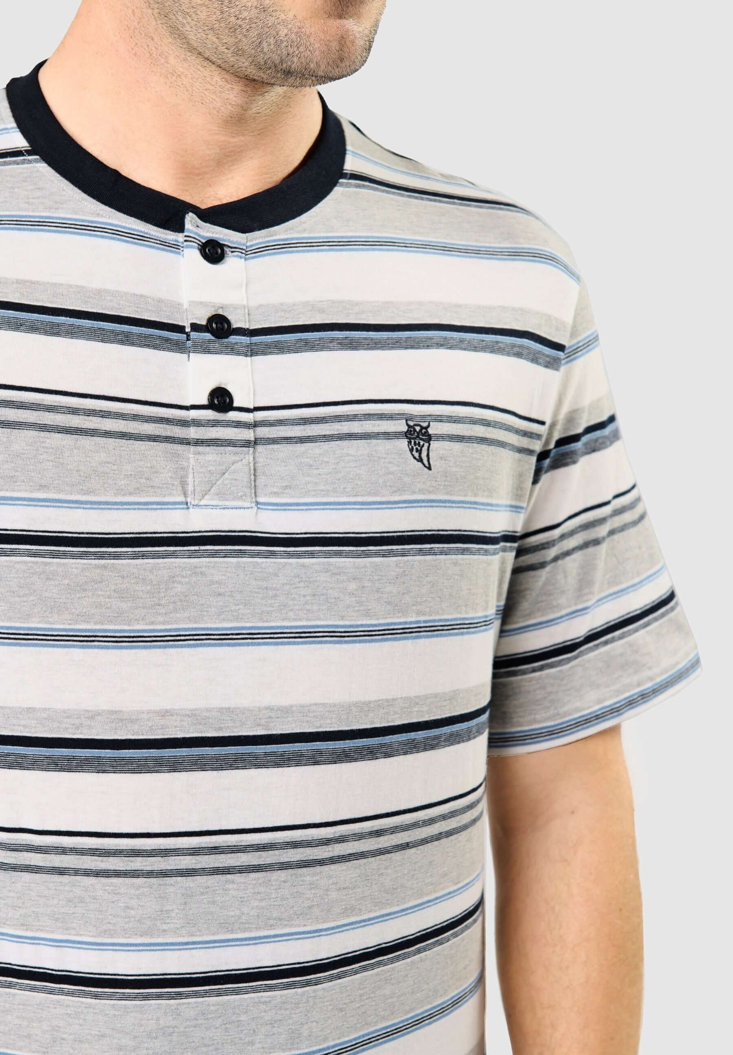 Pijama Hombre Verano Corto Tapeta Punto Rayas - Gris 3081_20