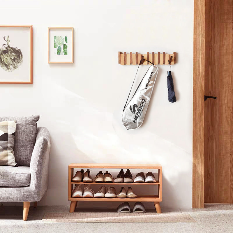 Perchero de pared en madera - Colgadores plegables