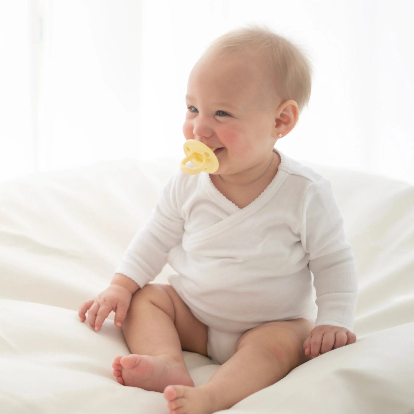 Chupete DIAMOND By Nenina & Co Gris y Amarillo | Silicona Orgánica para Bebé +12 Meses