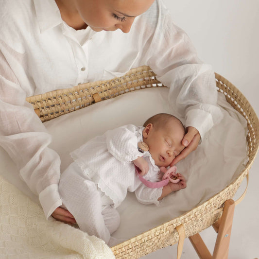 Kit Nenina & Co Rosa pálido + Gris| 2 Chupetes + 2 Chupeteros + Guardachupete