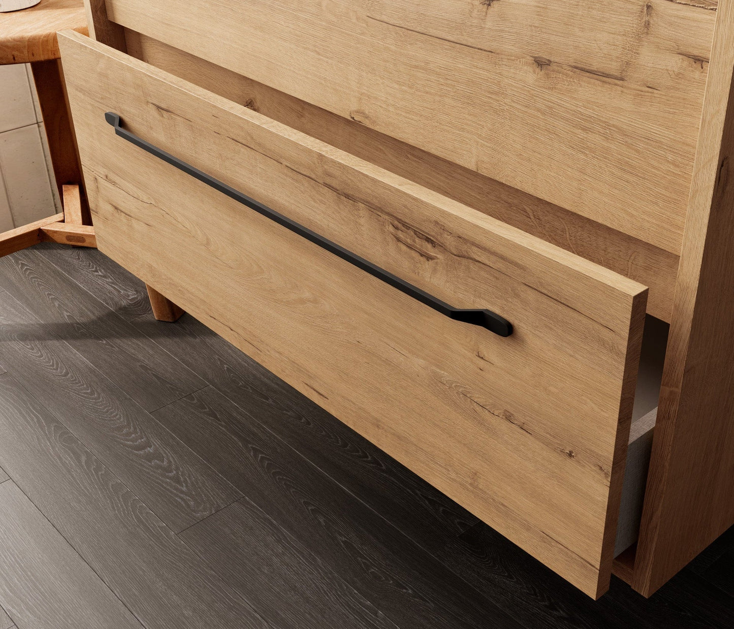 BATHME LENNOX TAP Mueble de Baño sin Lavabo con Encimera Roble Ostippo Ebony