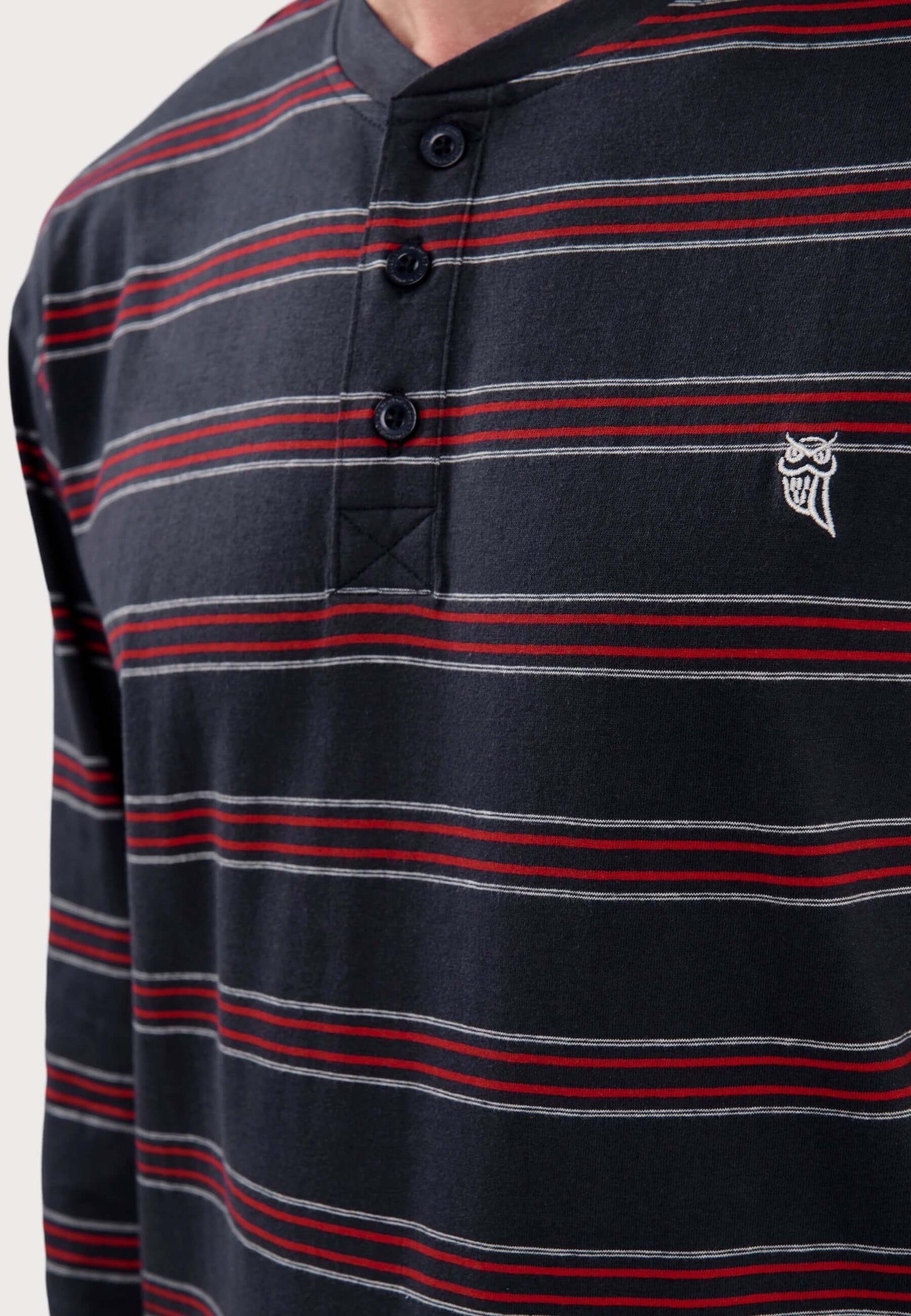 Pijama Hombre Largo Tapeta Algodón Punto Rayas - Azul 5592_39