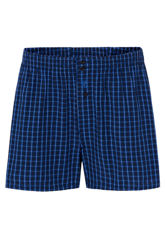 Calzoncillo Bóxer Hombre Algodón Tela Cuadros - Azul 6313_39