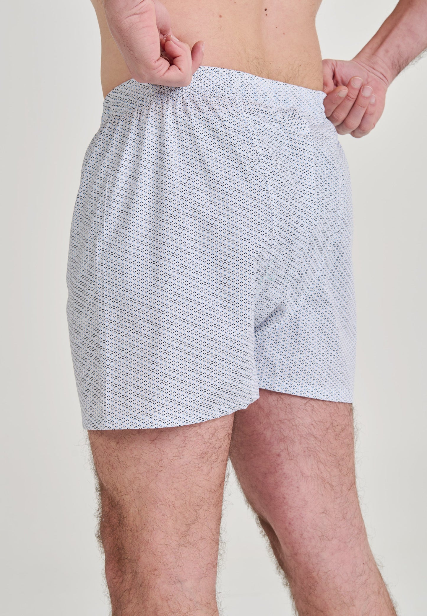 Calzoncillo Bóxer Hombre Algodón Tela Estampado - Celeste 6320_30