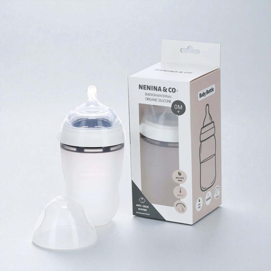 Biberon como el pecho de mamá Anticólico Maternal Nenina & Co Silicona organica
