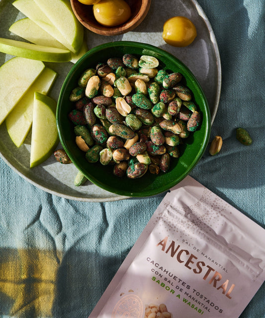 Cacahuetes Tostados Sabor Wasabi y Sal de Manantial 85g - Picante