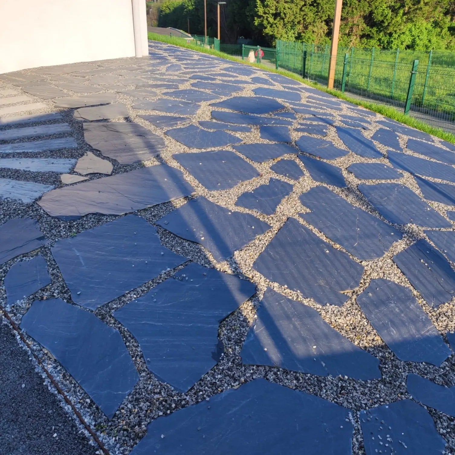 Planchoncillo Pizarra Irregular antideslizante para jardines