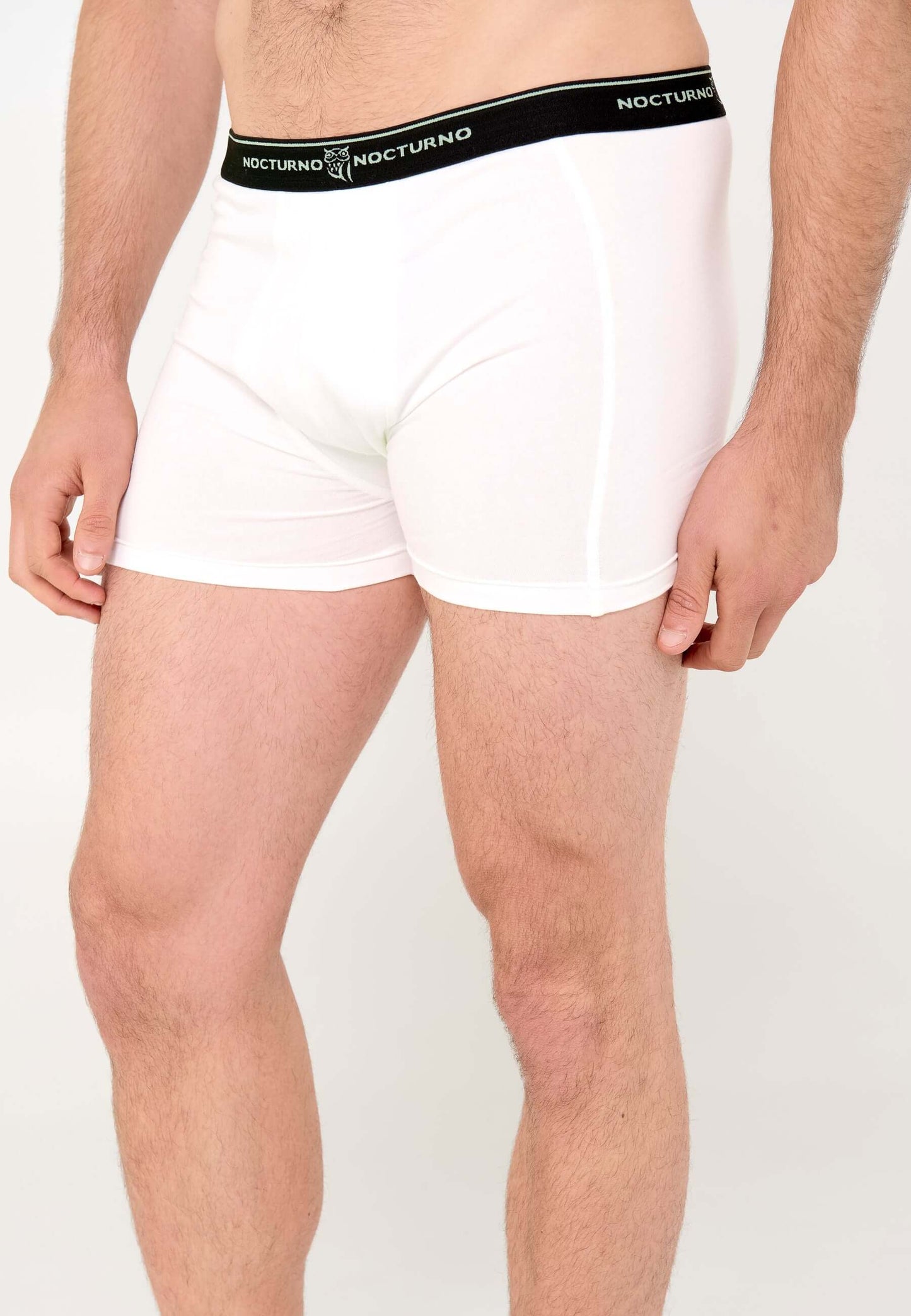 Pack Bóxer Algodón Punto Liso Blanco/Negro - Blanco 7700_66