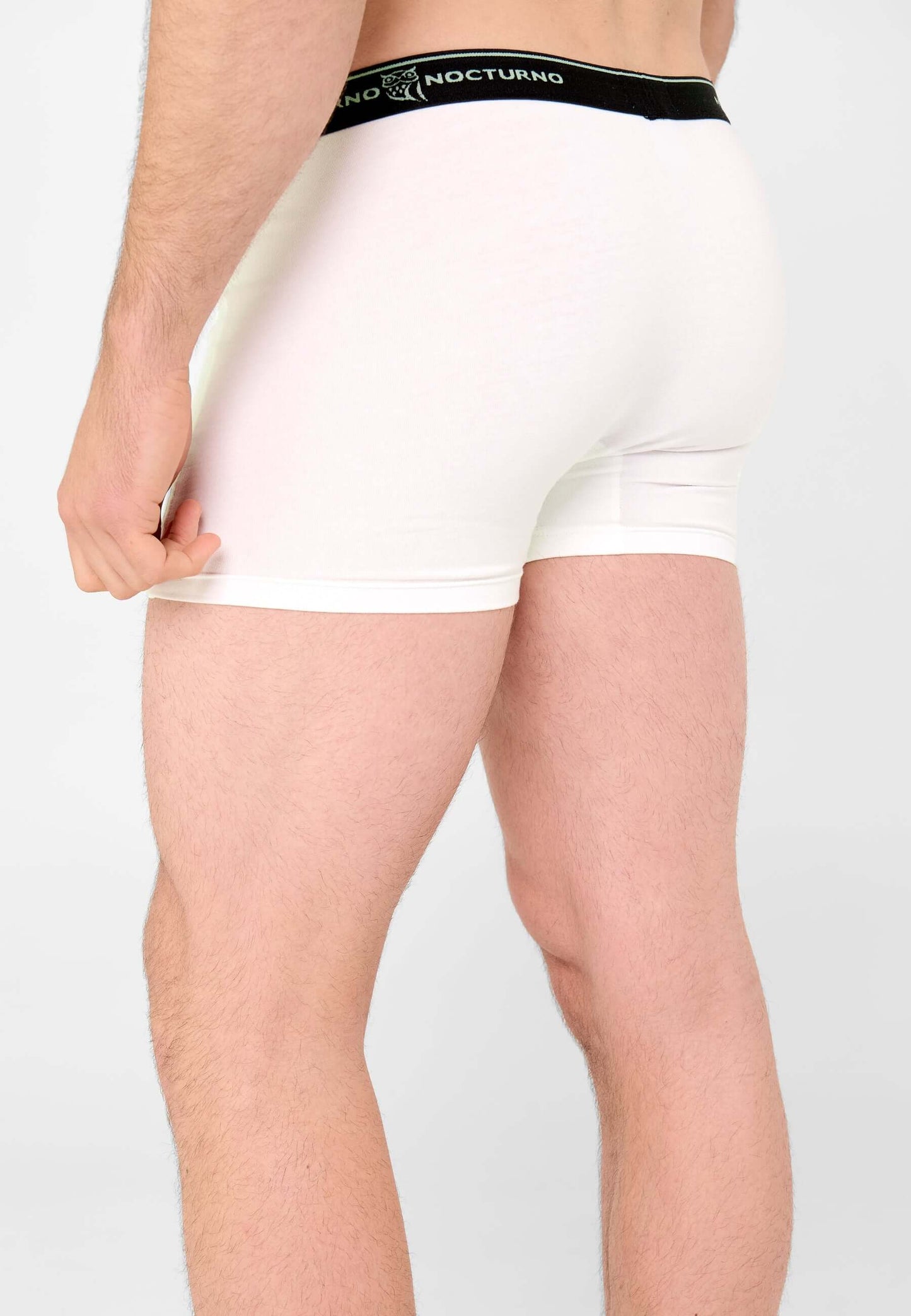 Pack Bóxer Algodón Punto Liso Blanco/Negro - Blanco 7700_66