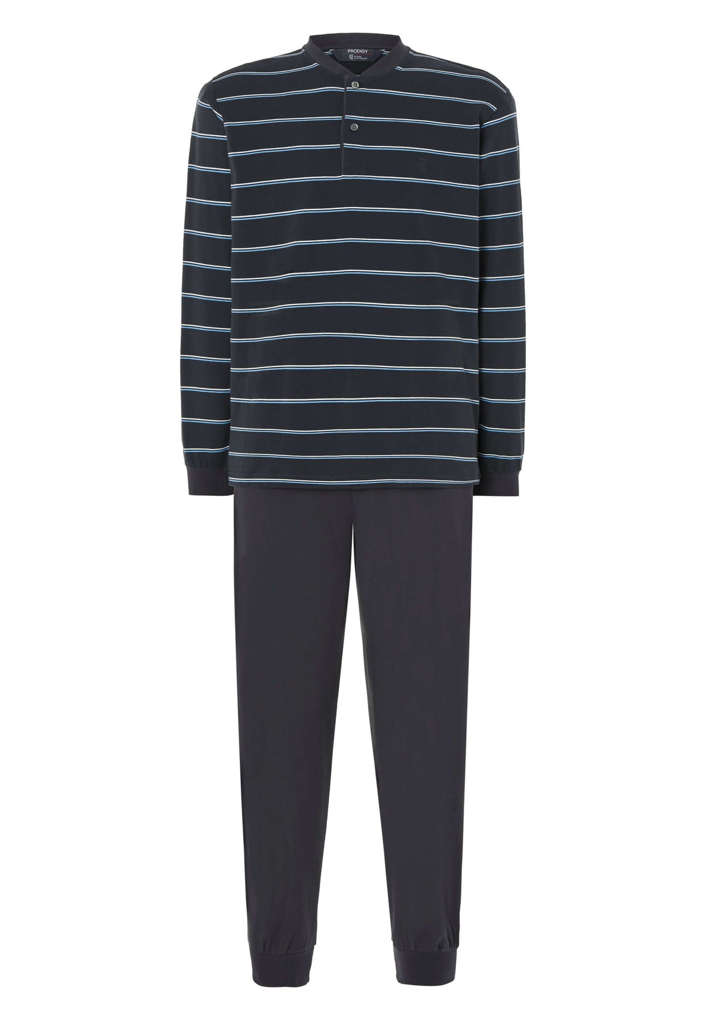 Pijama Hombre Invierno Premium Tapeta Algodón Punto - Gris 55025_22