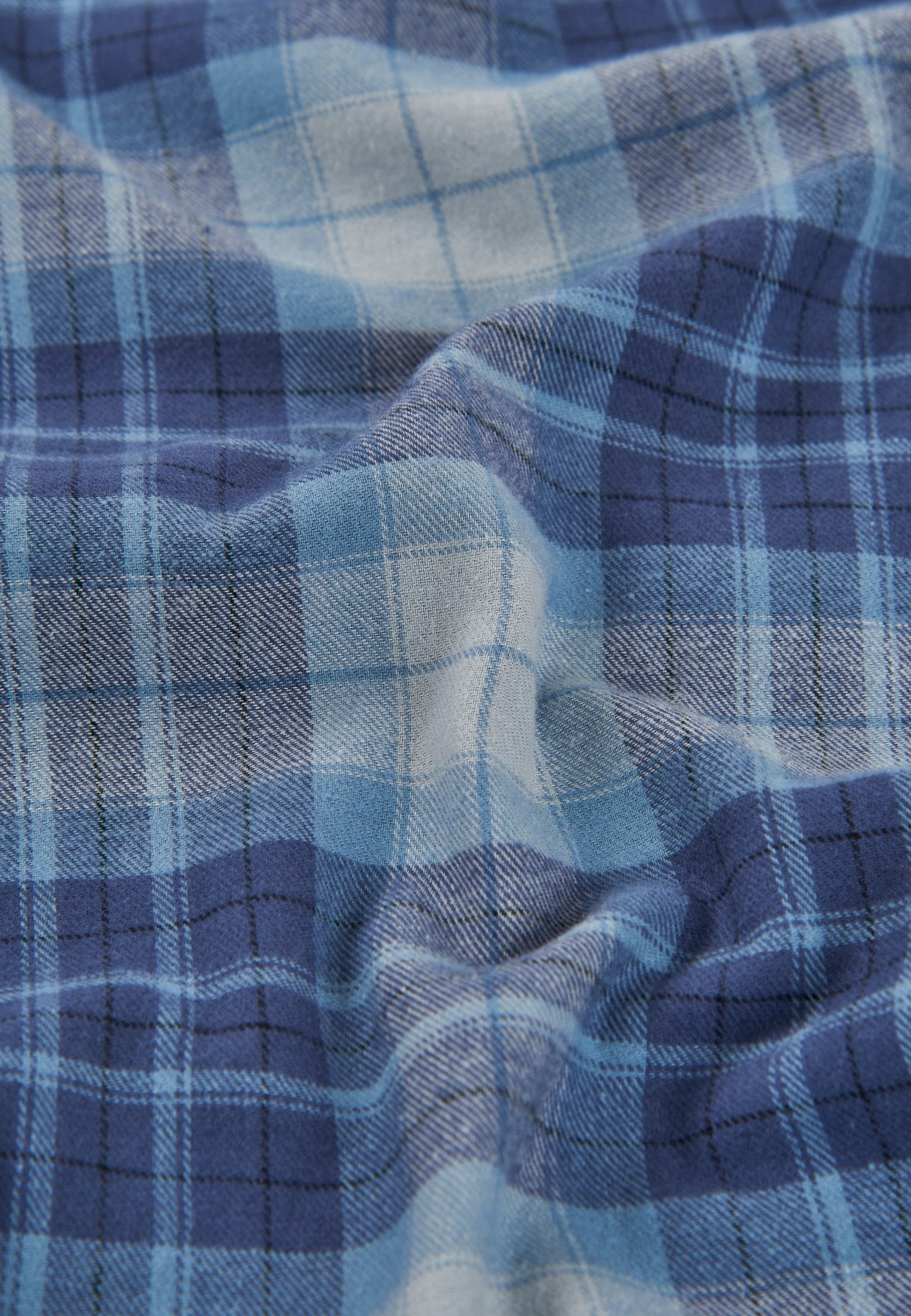 Pantalón Pijama Hombre Invierno Premium Algodón Franela Cuadros - Azul 8893_32