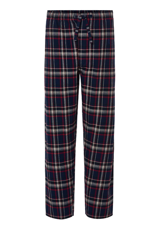 Pantalón Pijama Hombre Invierno Premium Algodón Franela Cuadros - Azul 8894_39
